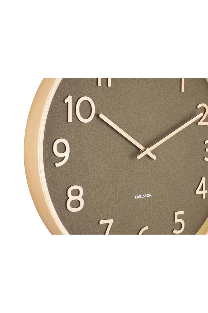 Salotto e camera Karlsson orologio da parete Pure Wood KA5852MG verde