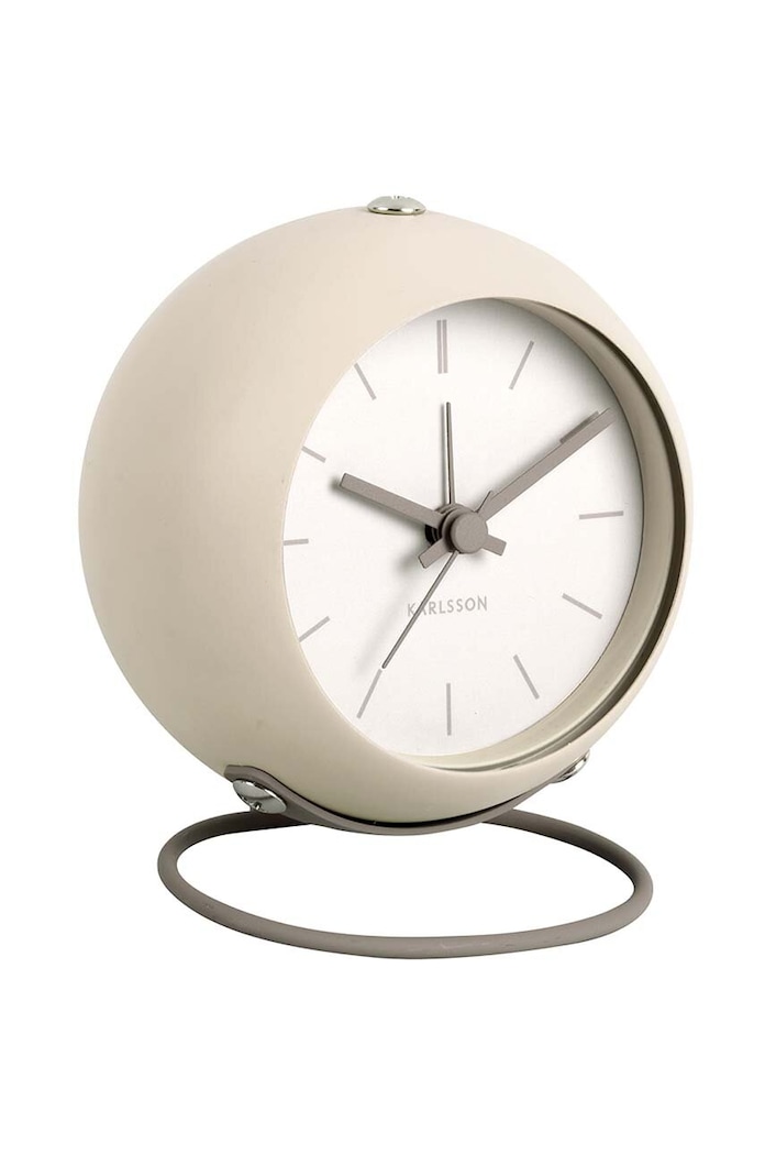 Karlsson budzik Nirvana Globe KA5857WG szary AA00