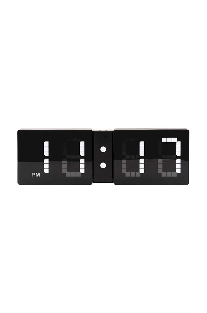 Karlsson zegar ścienny LED Look Flip czarny KA5897BK