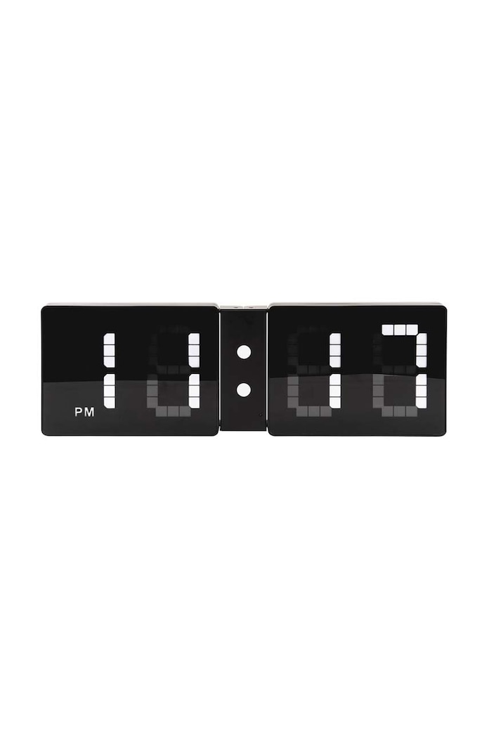 Karlsson zegar ścienny LED Look Flip czarny KA5897BK