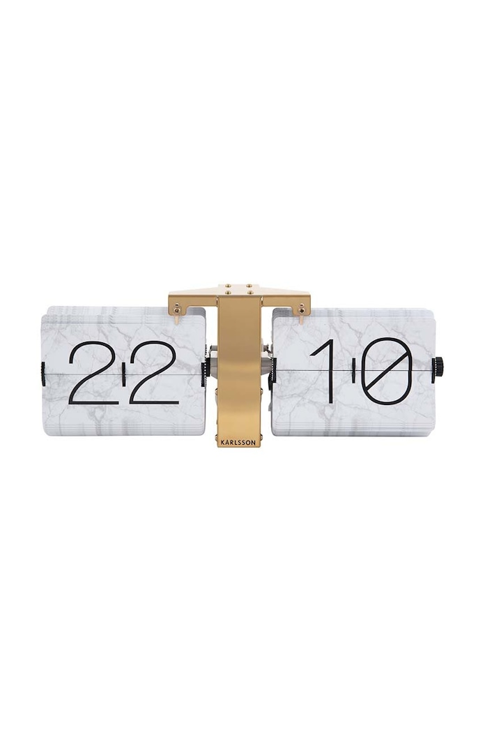 Překlápěcí hodiny Karlsson Flip Clock No Case bílá KA5956WH