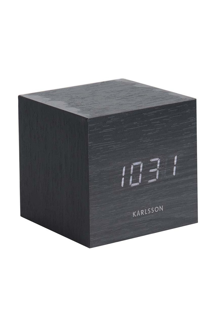 Budík Karlsson Mini Cube čierna KA5655BK
