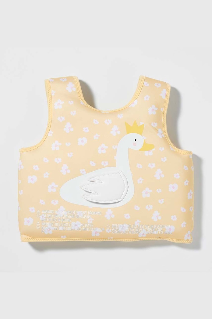 Dětská plavecká vesta SunnyLife Princess Swan Buttercup 3-6 years S41VVPS3 žlutá AA00