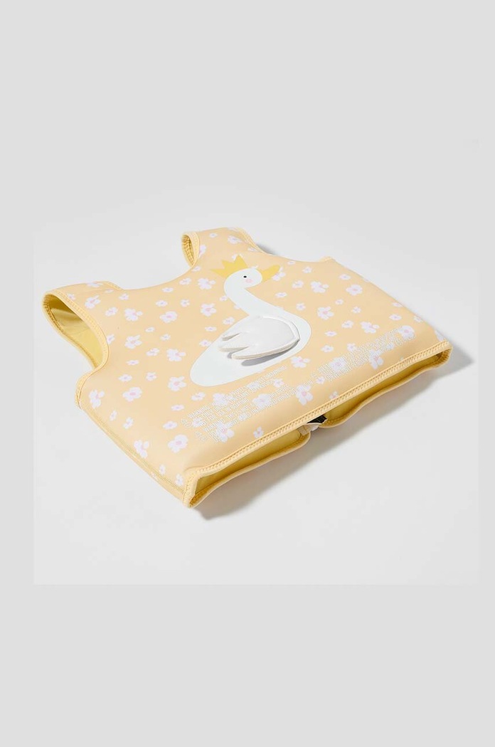 DÍVKA Dětská plavecká vesta SunnyLife Princess Swan Buttercup 3-6 years S41VVPS3 žlutá