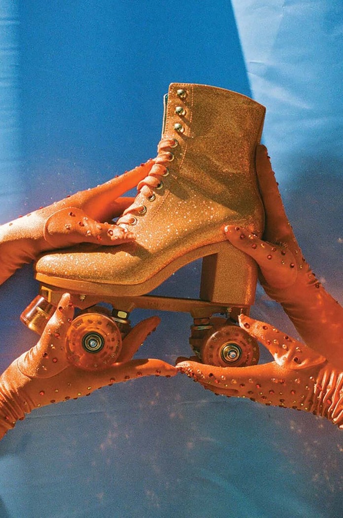 Impala pattini a rotelle Sparkle Orange High Heel Rollerskates x Marawa IMPROLLHH.MARAWASO