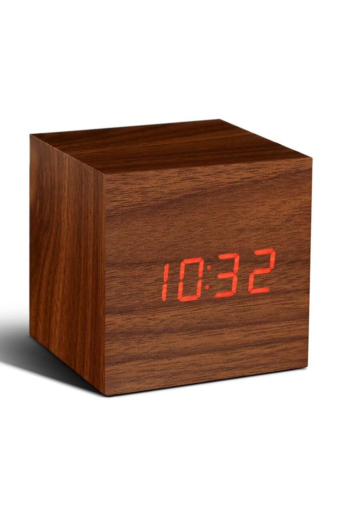 Namizna ura Gingko Design Cube Click Clock bež GK08R8