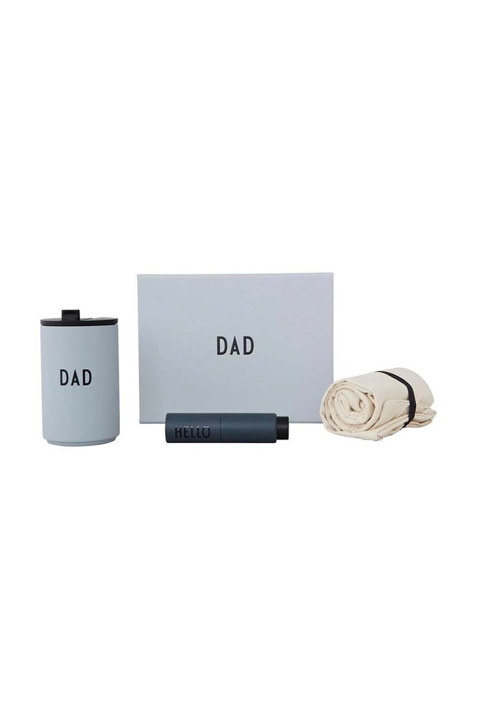 Design Letters set regalo per il papà Daddy pacco da 4 grigio 30101016GREYDAD