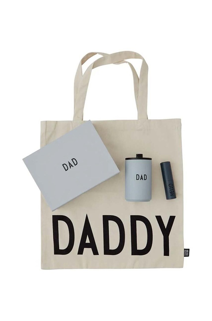 Design Letters set regalo per il papà Daddy pacco da 4 30101016GREYDAD grigio AA00