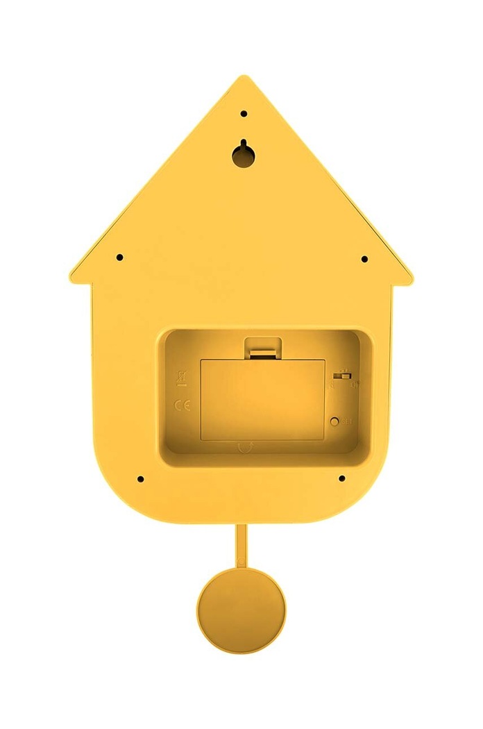 Nástenné hodiny Karlsson Modern Cuckoo žltá KA5768BY