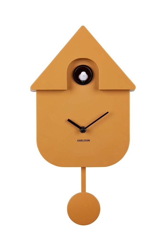 Karlsson ceas de perete Modern Cuckoo galben KA5768YE
