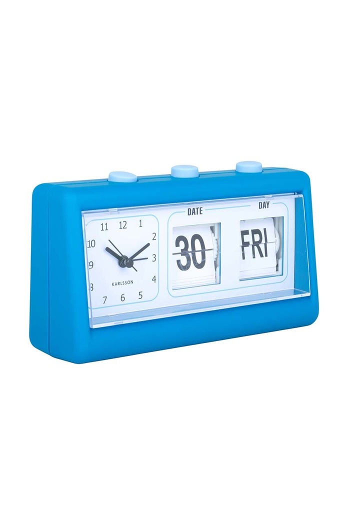 Karlsson Ceas cu alarmă Data Flip KA5941BB albastru AA00