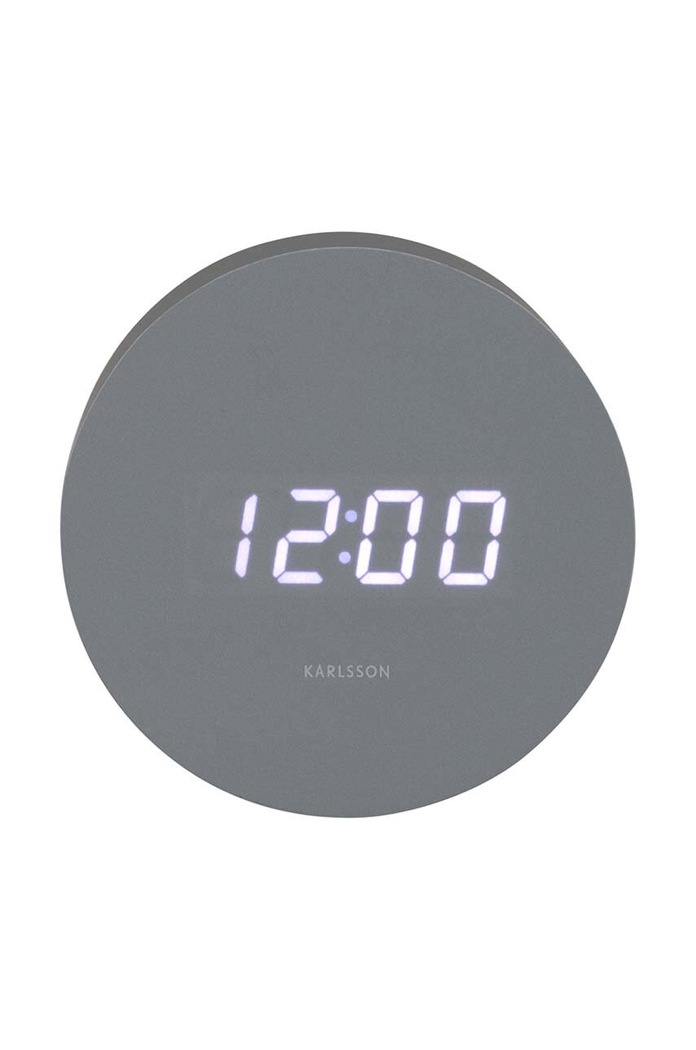 Karlsson budzik Spry Round LED szary KA5981GY