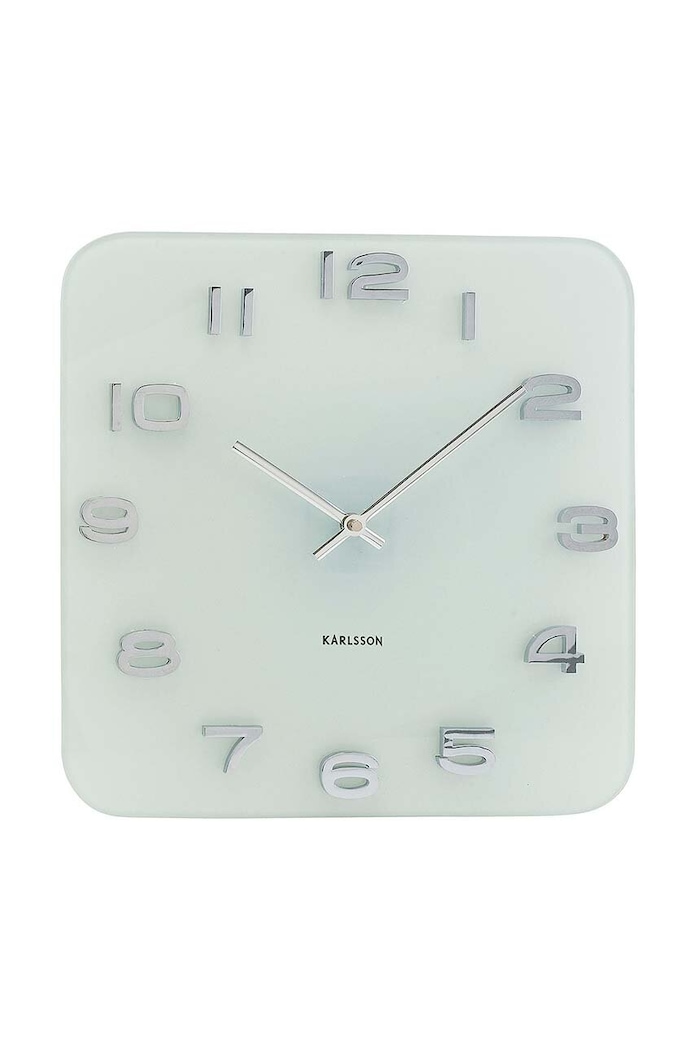 Nástenné hodiny Karlsson Vintage Squared biela KA4399