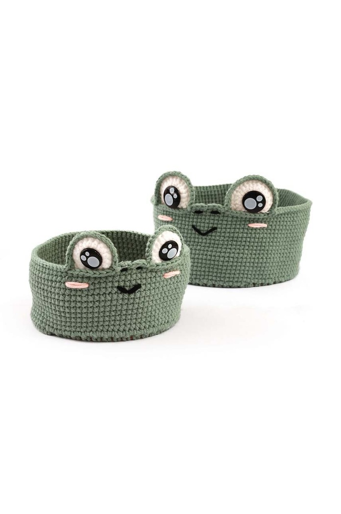Graine Creative zestaw diy kosze szydełkowe Grenouille 2-pack 420277 multicolor AA00
