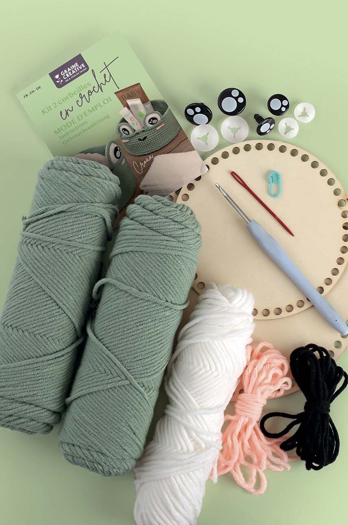 Lifestyle Graine Creative zestaw diy kosze szydełkowe Grenouille 2-pack 420277 multicolor