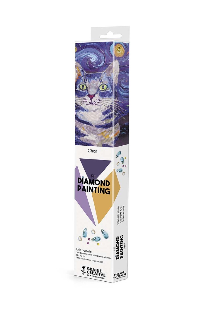 Graine Creative Kit de bricolaj Diamond Painting Chat multicolor 117047