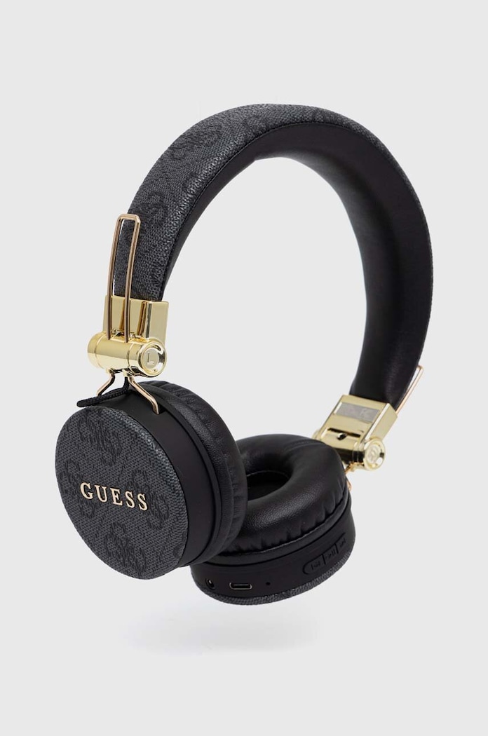 Bezdrôtové slúchadlá Guess Bluetooth 4G Metal Logo čierna GUBH704GEMK