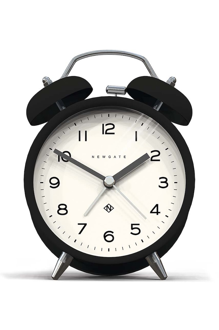 Budík Newgate Charlie Bell Echo Alarm Clock čierna KB1043CBM134K