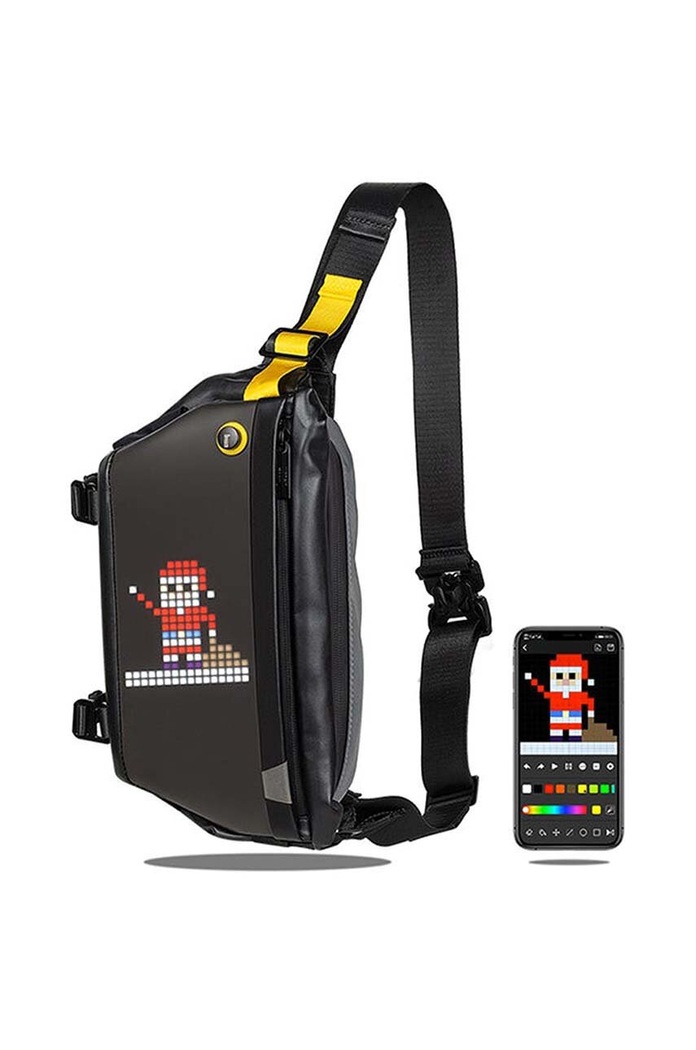 Ledvinka s displejem Pixel Art Divoom Pixoo Sling Bag černá 6958444603612