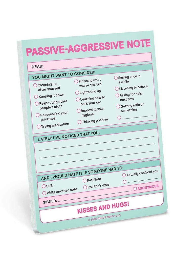 Zápisník home & lifestyle Passive Aggressive Nifty Note viacfarebná KK113