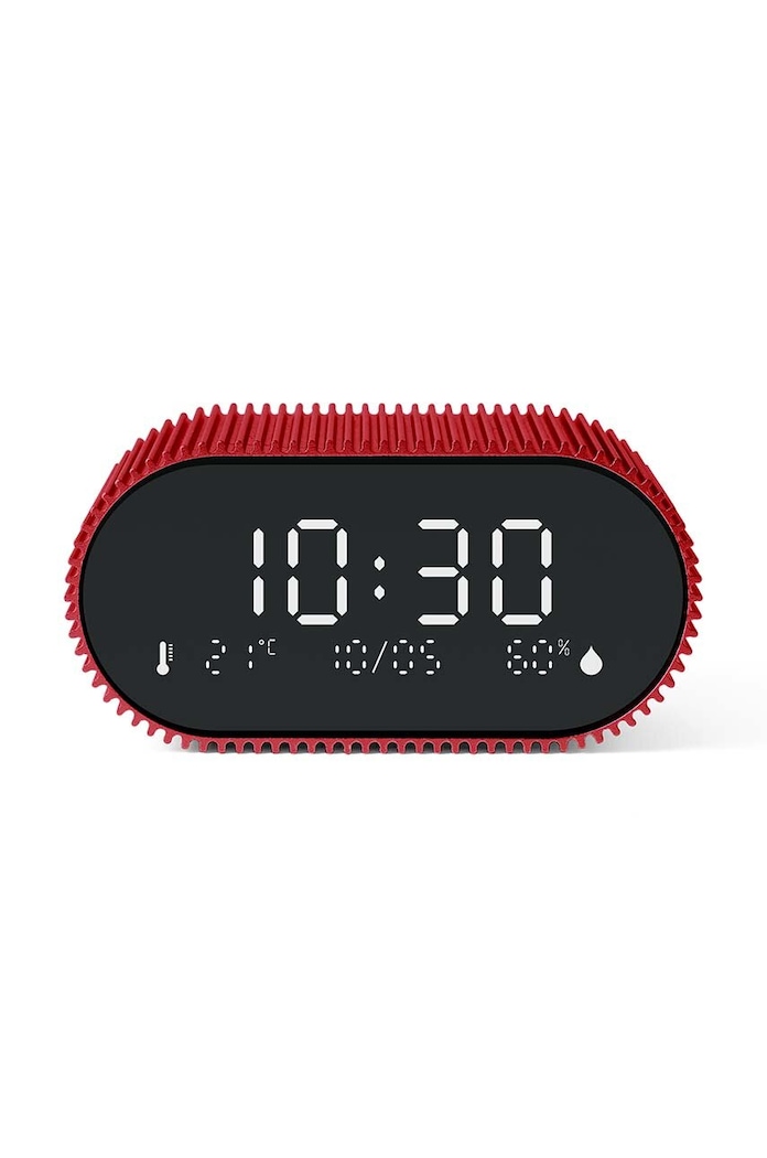 Living și dormitor Lexon ceas cu alarmă led Ray Clock LR155SR3 rosu