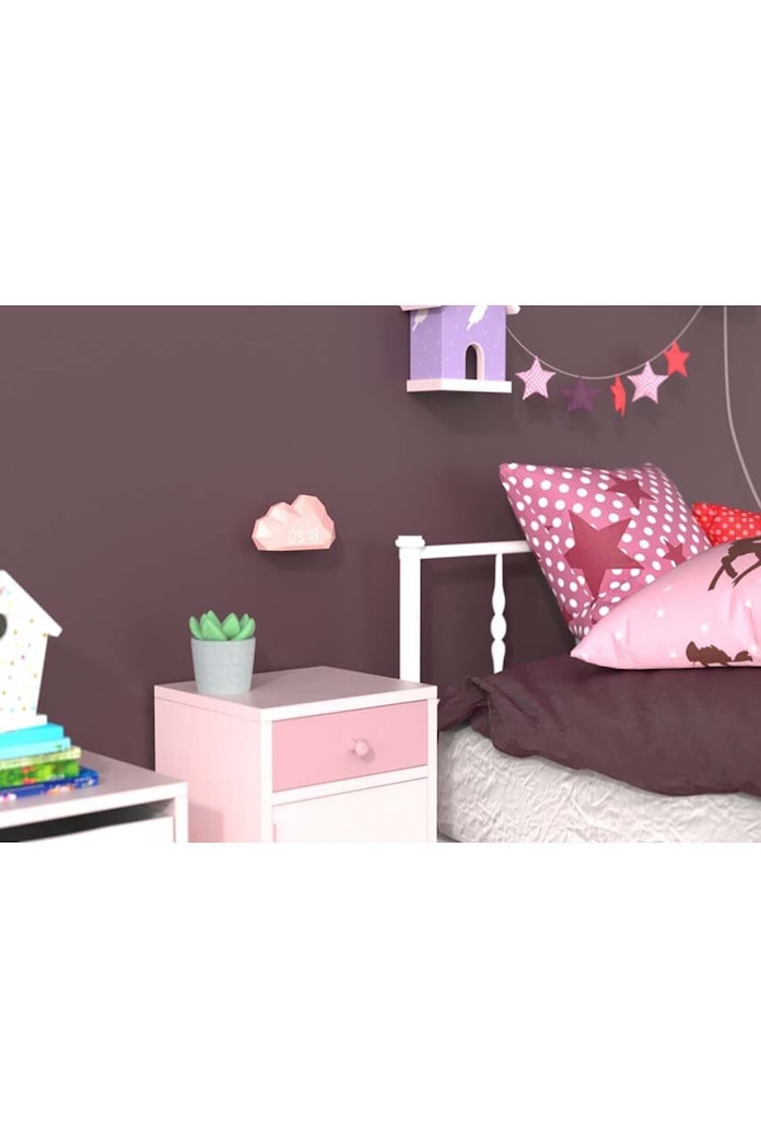 MOB ceas cu alarmă Cloudy Clock CLOU.PK.01 roz