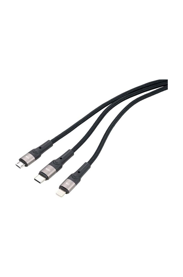 Nabíjací kábel TROIKA Dreizac Pro 3 w 1 TRCBL40.BK viacfarebná AA00