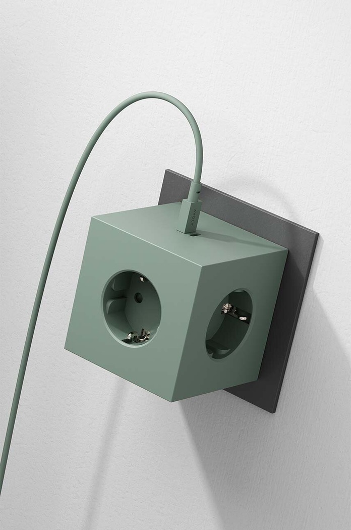 Lifestyle Avolt rozgałęźnik modułowy Square 2, USB-C SQ2.EUFC30.WMOG. zielony