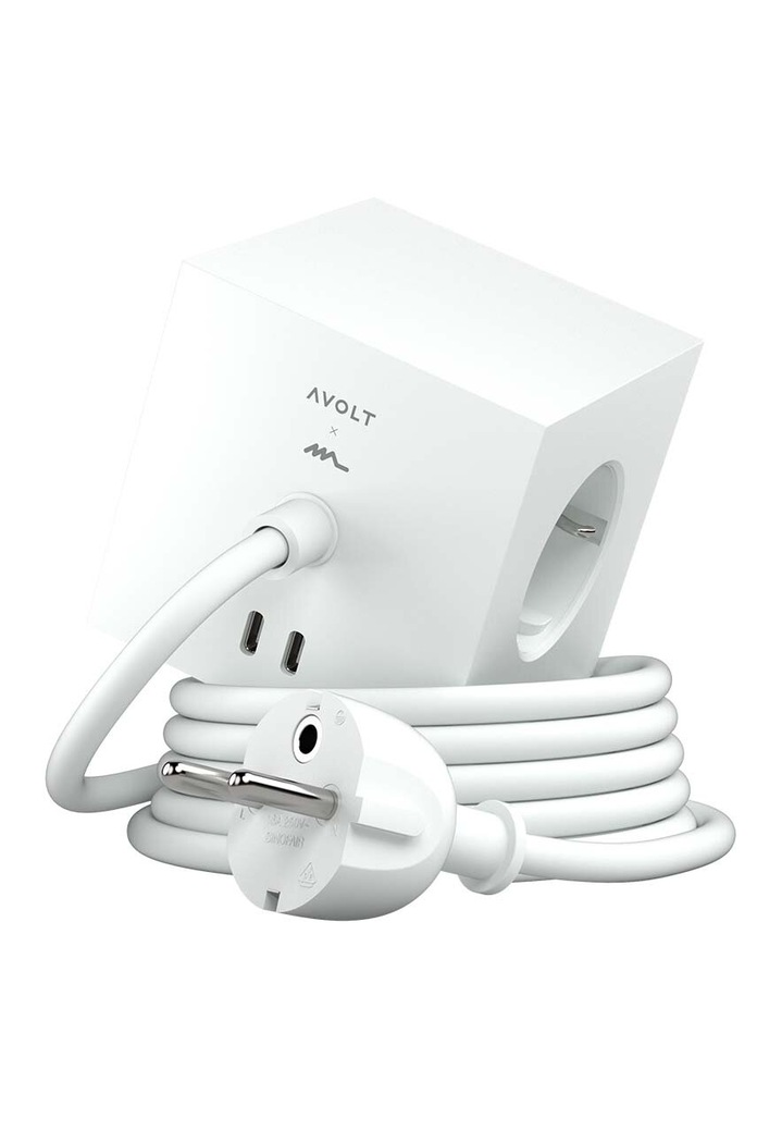 Μαγνητικός κύβος φόρτισης Avolt Square 1, 2 x USB, 1,8 m λευκό SQ1.EUFC20.18WH.