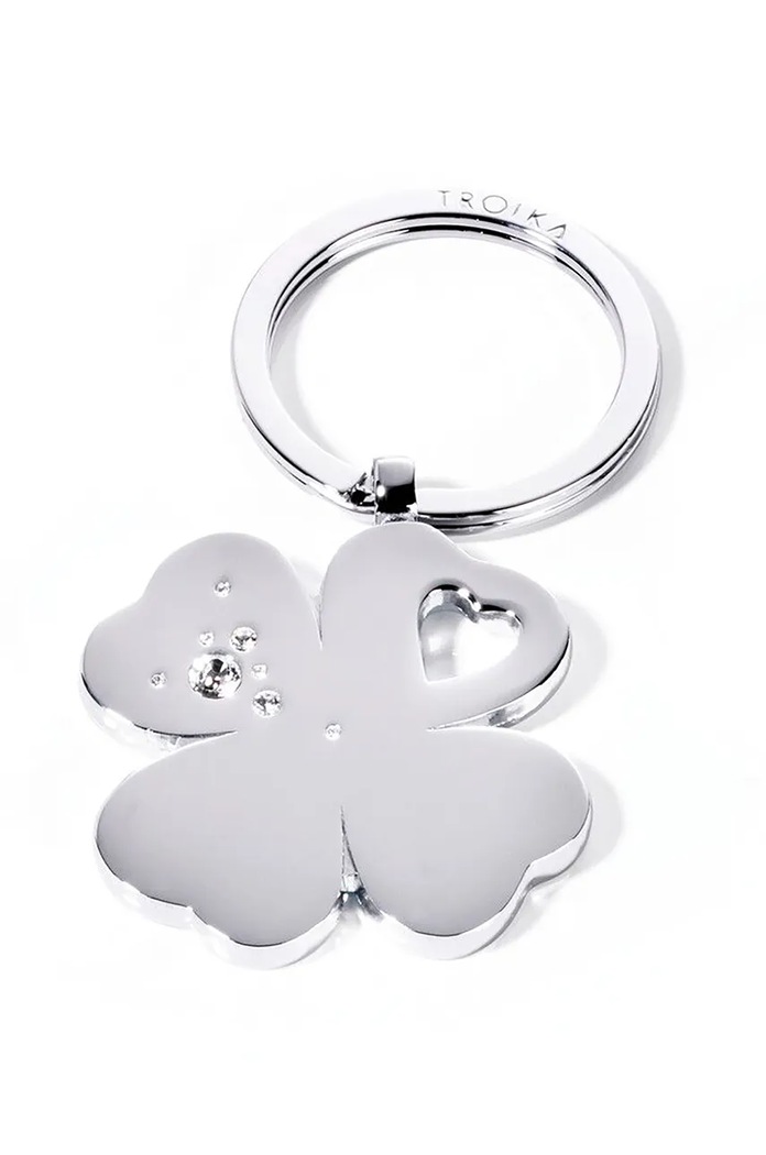 TROIKA breloc Girls Best Friends Clover gri TRKR9.30.CH