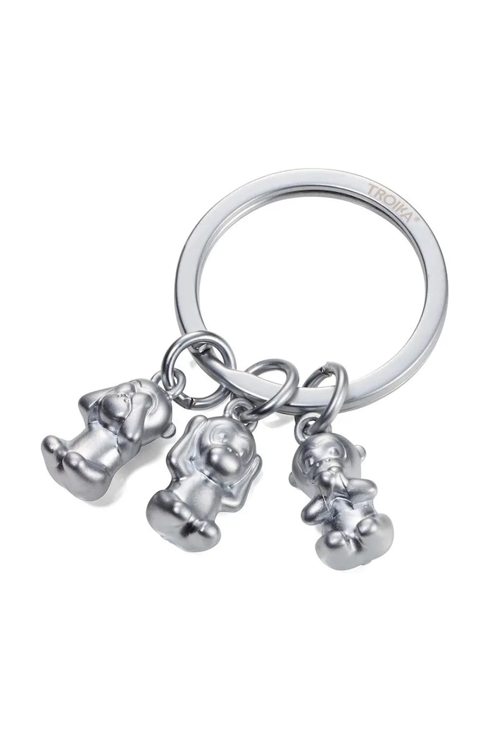 TROIKA breloc Three Monkeys gri TRKR17.18.MA