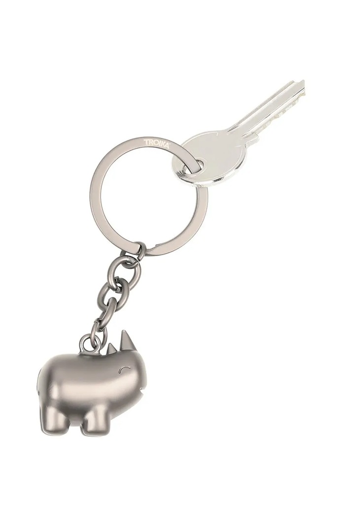 Obesek za ključe TROIKA Happy Rhino TRKR23.07.GM siva AA00