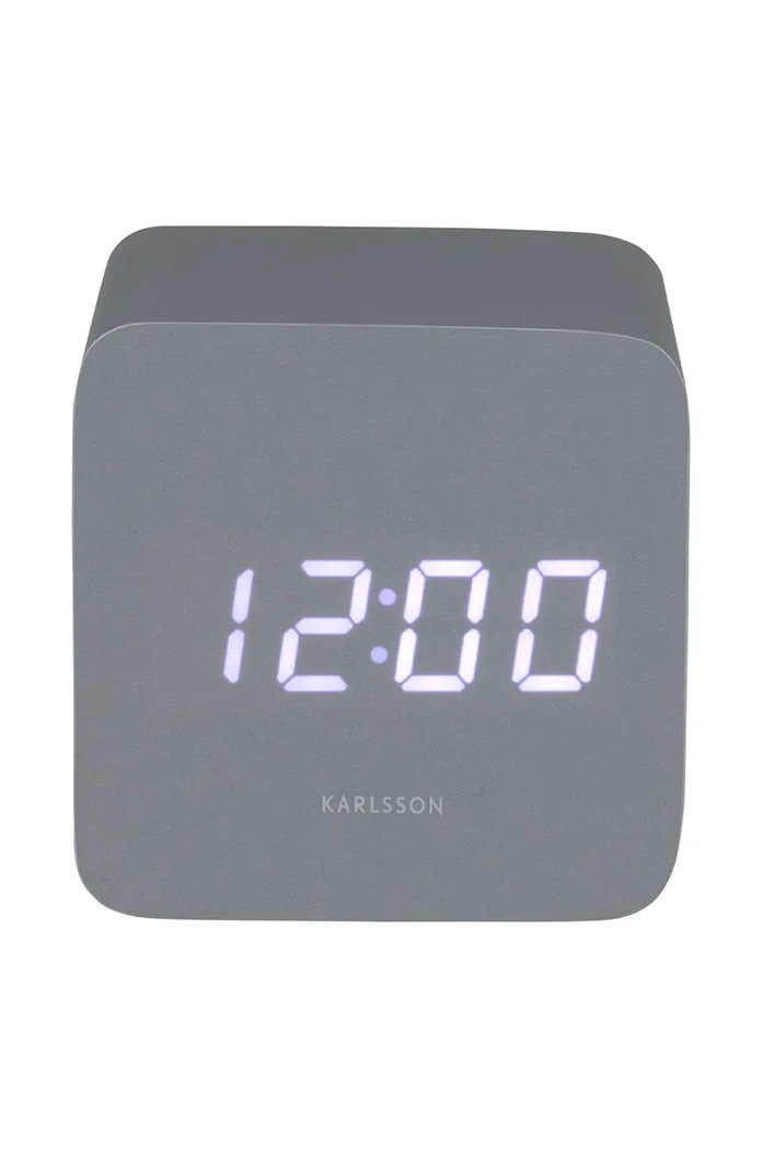 Karlsson Ceas cu alarmă Spry Square LED gri KA5982GY