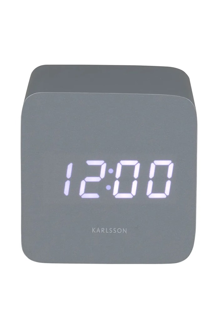 Karlsson Ceas cu alarmă Spry Square LED gri KA5982GY