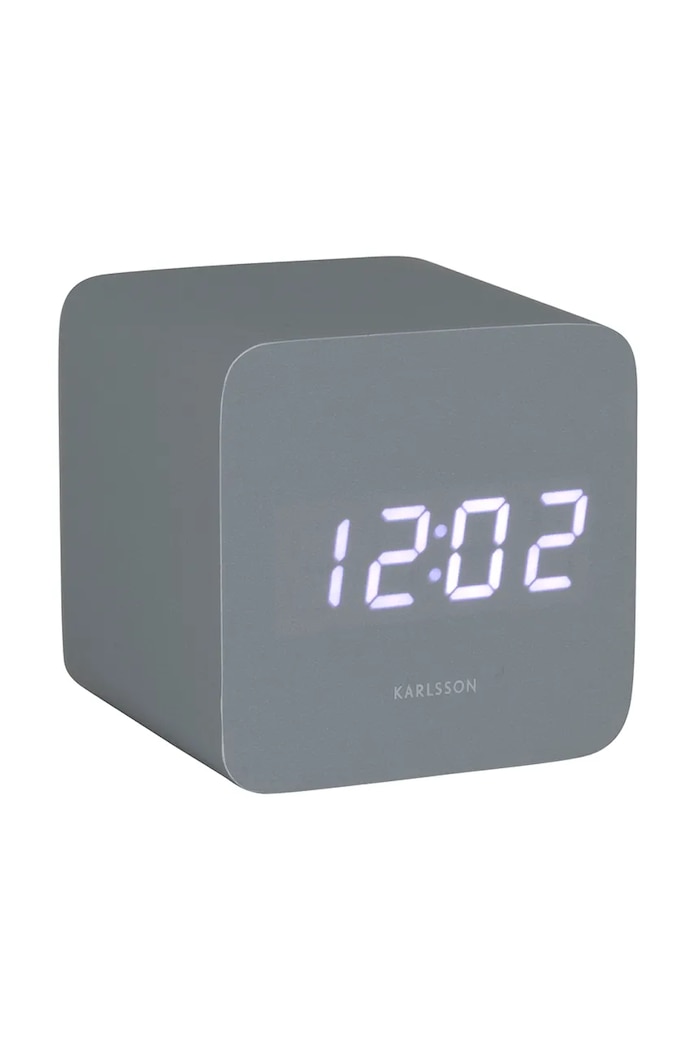 Karlsson Ceas cu alarmă Spry Square LED KA5982GY gri AA00