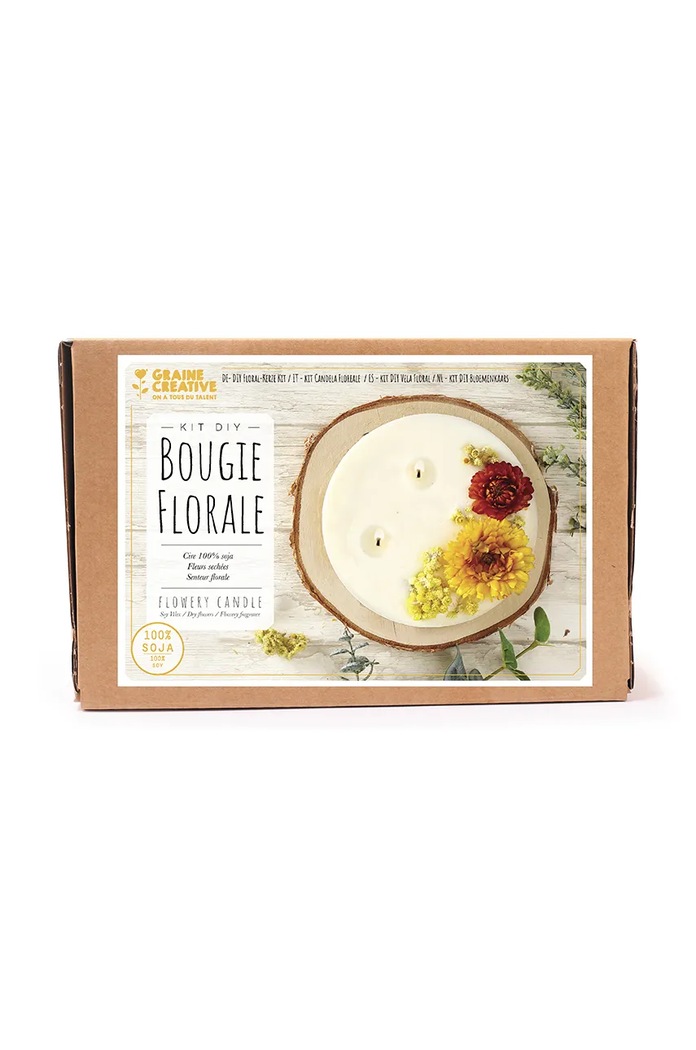 DIY sada - vonná svíčka Graine Creative Bougie Florale vícebarevná 152014
