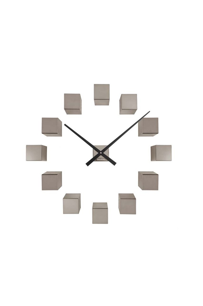 Zidni sat Karlsson DIY Cubic Metallic šarena KA5974GY