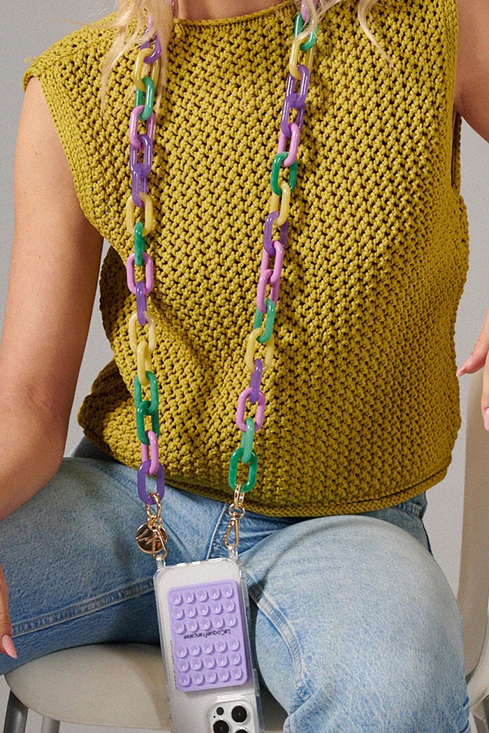 Αλυσίδα τηλεφώνου LaCoqueFrançaise Blake 120 cm LE313574 πολύχρωμο