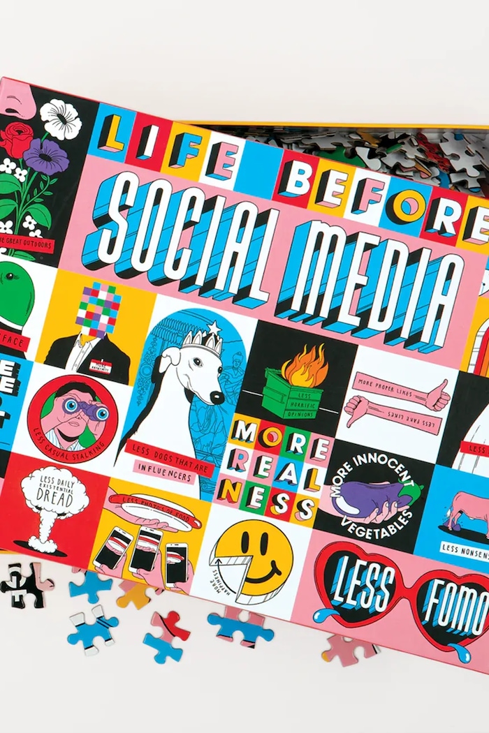 Lifestyle Galison Puzzle Life Before Social Media 1000 elementów 64721 multicolor