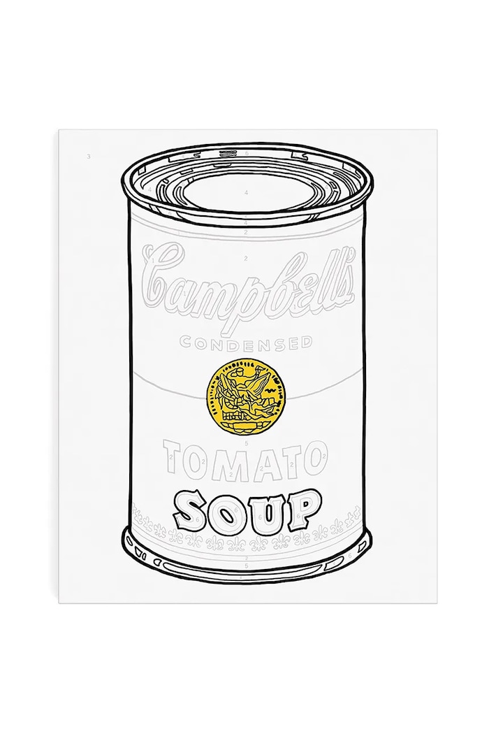 Lifestyle Sada na malování podle čísel Galison Andy Warhol Soup Can 60524 vícebarevná