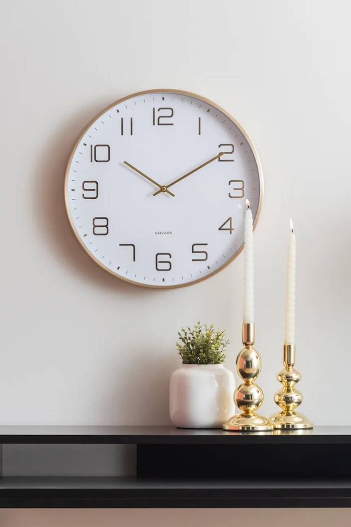 Стенен часовник Karlsson Elegance Glow KA5973WH многоцветен AA00