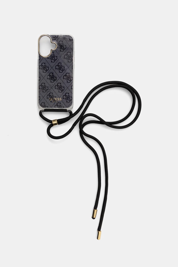 Puzdro na mobil Guess iPhone 16 na mobil čierna GUHCP16SHC4SEK