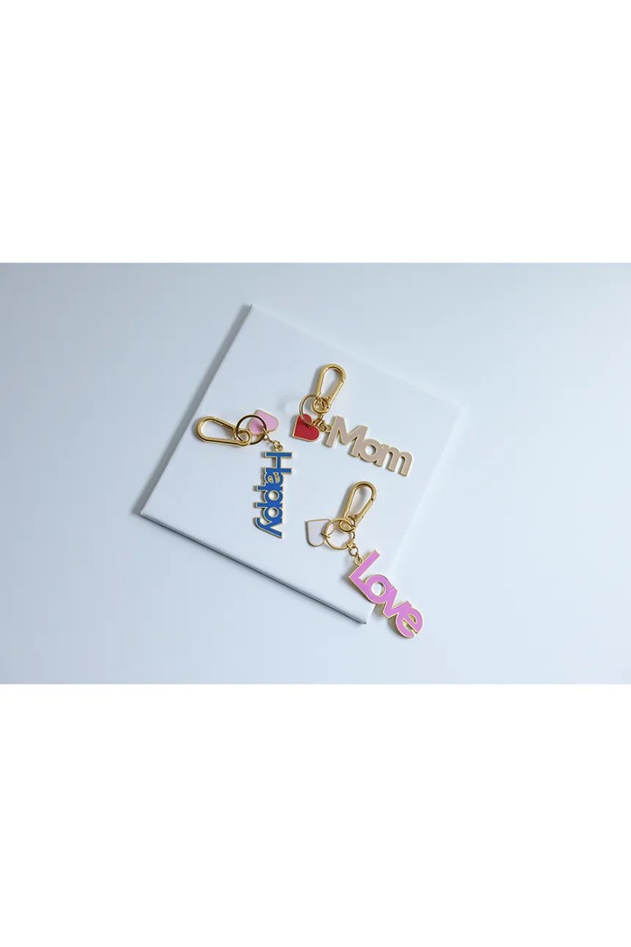 Breloc Key ring & Bag tag Design Letters 30302001BEIGEMOM multicolor