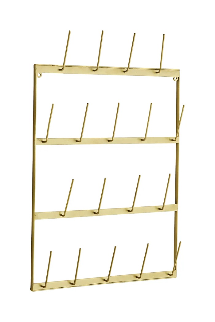 Madam Stoltz organizator de pahare 40 x 7 x 62 cm galben 35877AB