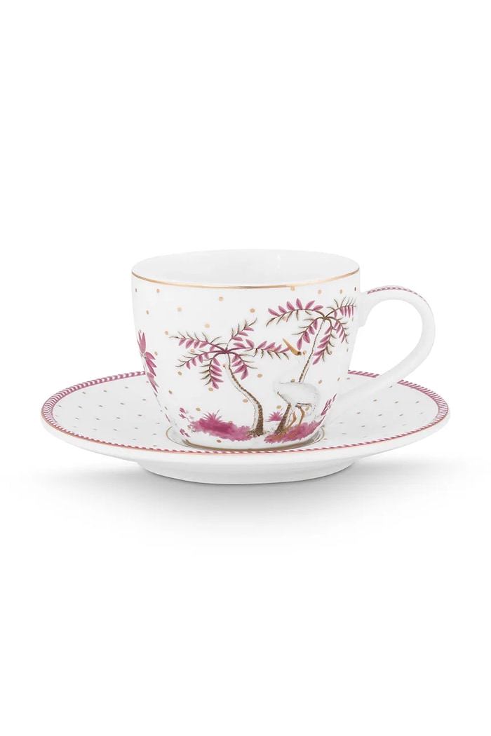 Skodelica s podstavkom Pip Studio Jolie Dot 120 ml pisana 51004205