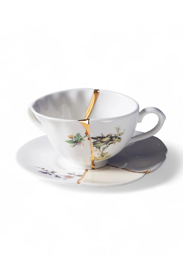 Šalica za kavu s tanjurićem Seletti Seletti 150 ml bijela 09647