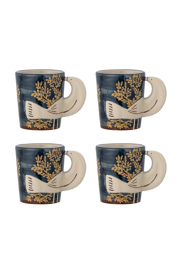 Bloomingville Set căni Hezha 260 ml 4-pack albastru 82061553