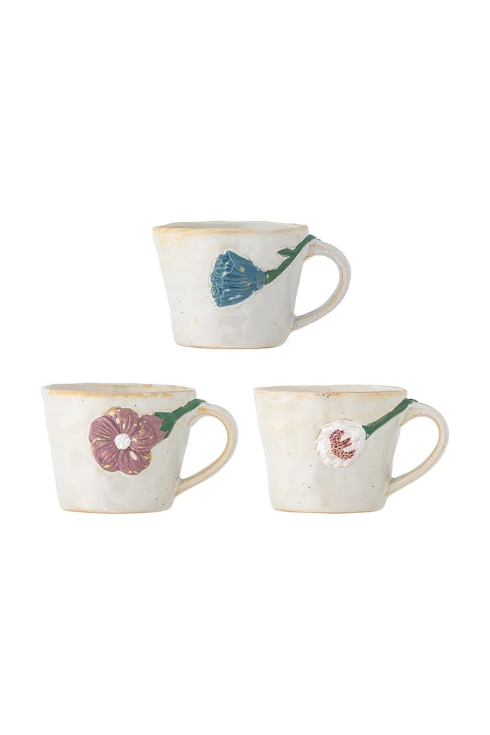 Komplet skodelic Bloomingville Loua 310 ml 3-pack pisana 82061490