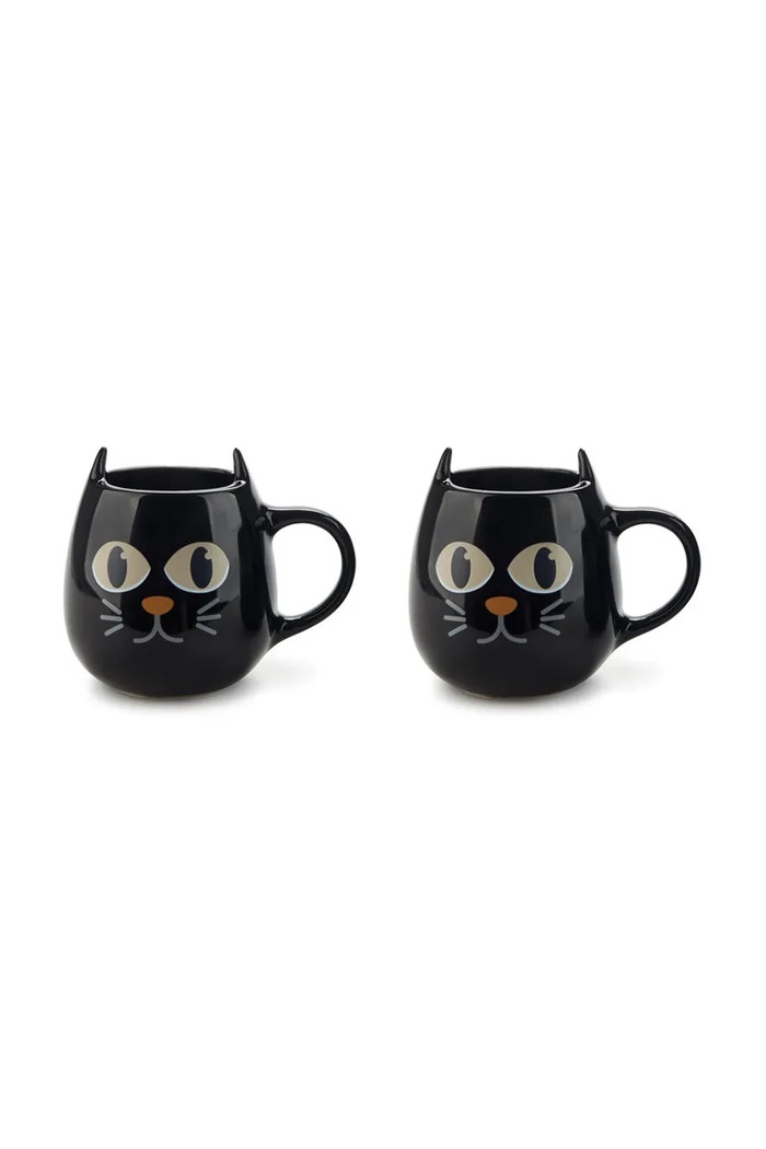 Kuhinja in bar Komplet skodelic Balvi Wake Cat 8,5 x 10,3 x 7,5 cm 2-pack 28144 črna