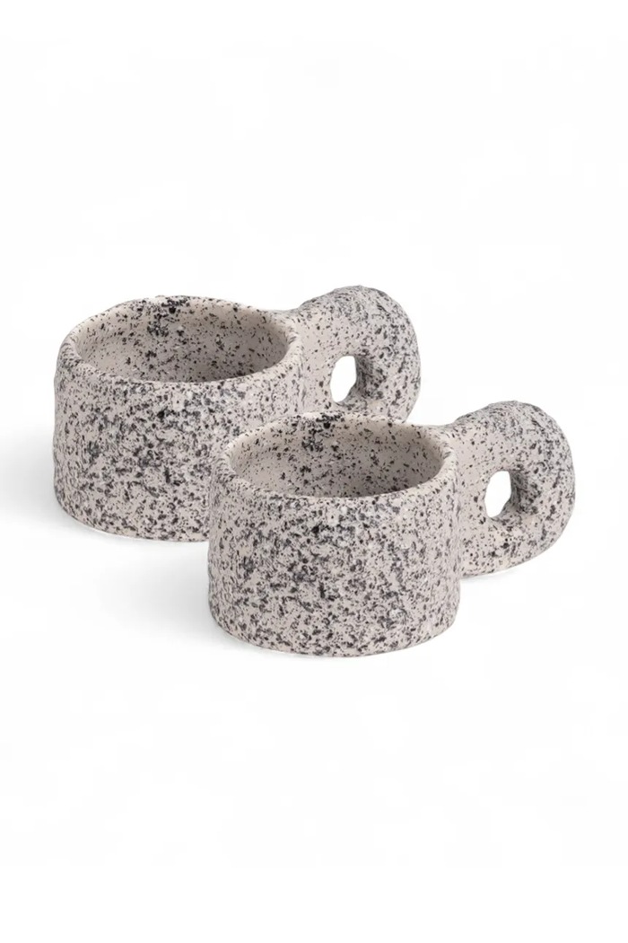 Seletti Zestaw filiżanek Newlithic 11,4 x 7,2 cm 2-pack szary 10554.